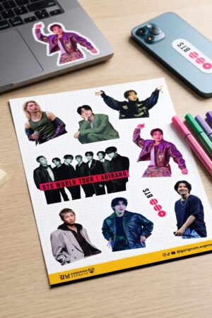 Plancha stickers BTS