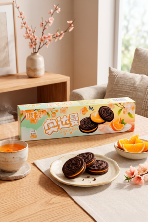 Gang Fu Aodaman – Galletitas de chocolate rellenas sabor Naranja