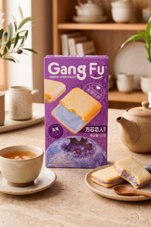 Gang Fu Fangxin Lover Biscuit sabor Arándano – 55 g