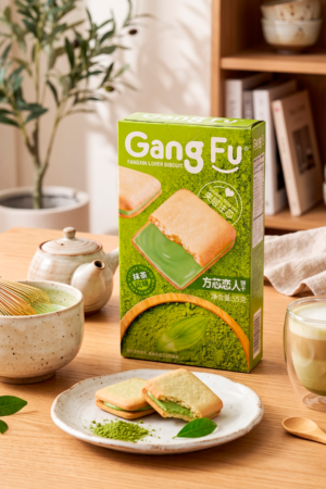 Gang Fu Fangxin Lover Biscuit sabor Matcha – 55 g